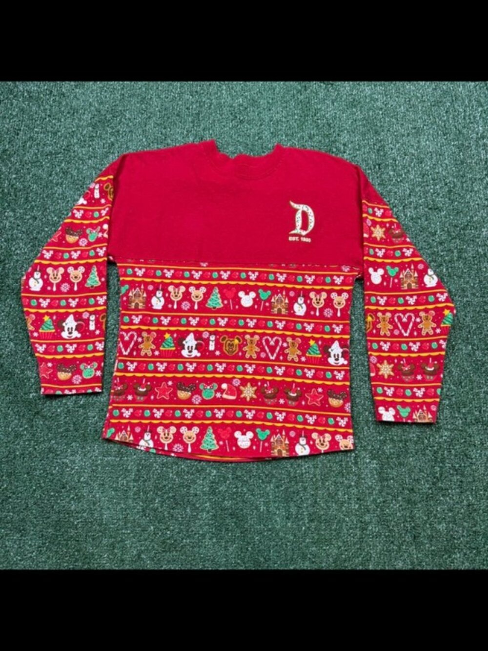 Spirit Jersey Disney T Shirt Youth Size M ( 10 ) Red Long Sleeve